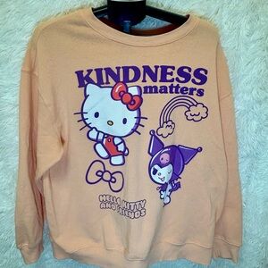 Hello Kitty Sanrio “Kindness Matters” Sweatshirt  (Peach) Size XXL